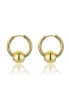 Alessandra EWE23159G minimalist gold-plated hoop earrings 2 in 1