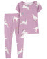 Фото #3 товара Toddler 2-Piece Unicorn 100% Snug Fit Cotton Pajamas 4T