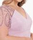 ფოტო #4 პროდუქტის Plus Size Embellished Sheer Matte Jersey Gown