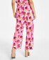 Petite Textured Print High-Rise Wide-Leg Pants, Created for Macy's