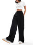 New Look textured trousers in black