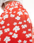 Фото #4 товара ASOS DESIGN Petite flippy short in red floral print