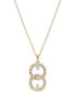 Фото #1 товара Macy's diamond Interlocking Circle 18" Pendant Necklace (3/8 ct. t.w.) in 14k Gold