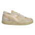 Фото #1 товара Diadora Mi Basket Row Cut Pigskin Used Lace Up Mens Beige Sneakers Casual Shoes