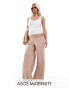 Фото #1 товара ASOS DESIGN Maternity jersey palazzo beach trouser in cream