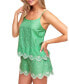 ფოტო #2 პროდუქტის Women's Amelie Pajama Woven Cami & Short Pajama Set