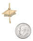 Фото #3 товара Wrapped diamond Graduation Cap Charm Pendant (1/20 ct. t.w.) in 10k Gold, Created for Macy's