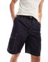 ASOS DESIGN cargo short with belt detail in navy