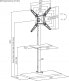 Фото #8 товара Maclean Stojak podłogowy na TV Maclean MC-972, z półką, 23"-55", 35kg, czarny