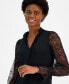 ფოტო #3 პროდუქტის Women's Lace-Sleeve Blouse