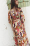 Фото #2 товара Платье из поплина с принтом ZARA