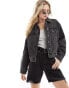 ASOS DESIGN – Western-Jeansjacke in verwaschenem Schwarz