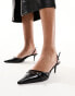 Фото #1 товара Mango double buckle slingback heel in black