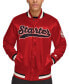 Фото #1 товара Men's Classic-Fit Satin Varsity Bomber Jacket