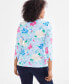 Фото #3 товара Women's Printed Pima Cotton 3/4-Sleeve Top, Created for Macy's