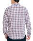 Фото #2 товара Men's Heathered Plaid Long-Sleeve Button-Up Shirt