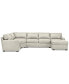 Фото #7 товара Radley 148" 4-Pc. Leather Wedge Modular Chaise Sectional, Created for Macy's