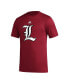 Фото #3 товара Men's Red Louisville Cardinals Basics Secondary Pre-Game AEROREADY T-shirt