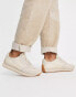 Public Desire revolver retro runner trainers in beige