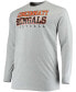 Фото #3 товара Men's Big and Tall Heathered Gray Cincinnati Bengals Practice Long Sleeve T-shirt