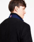 Фото #4 товара Tommy Hilfiger Men's Addison Wool-Blend Trim Fit Overcoat Black 46 R