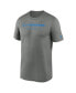 ფოტო #2 პროდუქტის Men's Heather Gray Los Angeles Chargers Sideline Legend Performance T-shirt