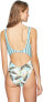 Bikini Lab Women's 181772 Tie Front Aqua One Piece Swimsuit Size M
