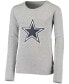 ფოტო #4 პროდუქტის Big Boys Heathered Gray Dallas Cowboys Long Sleeve T-shirt and Pants Sleep Set