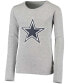 Big Boys Heathered Gray Dallas Cowboys Long Sleeve T-shirt and Pants Sleep Set