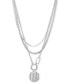 Фото #1 товара On 34th three Row Pendant Necklace, 18-1/2" + 2" extender, Created for Macy's