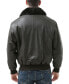 Men G-1 Leather Flight Bomber Jacket - Tall Черный, 2XLT - фото #3