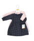 ფოტო #6 პროდუქტის Baby Girls Cotton Dresses, Metallic Navy Pink