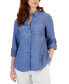 Фото #1 товара Women's 100% Linen Shirt, Created for Macy's