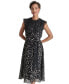 ფოტო #4 პროდუქტის Women's Printed Ruffled Belted Midi Dress