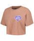 ფოტო #2 პროდუქტის Women's Coral Care Bears Cheer Bear Constellation Cropped T-Shirt