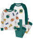 Baby 4-Piece Sports 100% Snug Fit Cotton Pajamas 24M