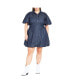 ფოტო #1 პროდუქტის Plus Size Denim Ella Dress