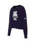 Women's Deep Sea Blue Seattle Kraken Mascot Crewneck Pullover Sweatshirt