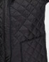 ASOS DESIGN Curve longline quilted coat in black