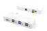 Фото #2 товара Exsys USB 3.2 HUB 7-Port Gen1 White USB-Kabel+NetzteilÜberspannungssch.