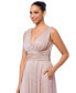 Women's Metallic V-Neck Sleeveless Gown