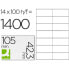 Фото #1 товара Клейкие этикетки Q-Connect KF10656 Белый 100 Листья 105 x 42 mm