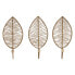 Wall mounted coat hanger Home ESPRIT Natural Jute Metal 12 x 4 x 26 cm