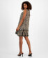 ფოტო #2 პროდუქტის Women's Ruffled Halter-Neck Flounce-Hem Dress