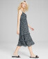 Фото #3 товара Women's Tiered-Ruffle Sleeveless Midi Dress, Created for Macy's