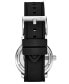 Фото #2 товара Часы и аксессуары Stuhrling мужские Черные с резиновым силиконовым ремешком 42 мм