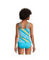 Фото #2 товара Women's Chlorine Resistant Adjustable Underwire Tankini Swimsuit Top