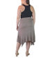 Plus Size Elastic Waist Handkerchief Skirt