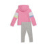 Фото #2 товара Puma TwoPiece Fleece Hoodie & Leggings Set Toddler Girls Grey, Pink Casual Tops