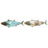 Настенный декор Home ESPRIT Синий Разноцветный Позолоченный Рыба Средиземноморье 70 x 4,5 x 25,5 cm (2 штук)